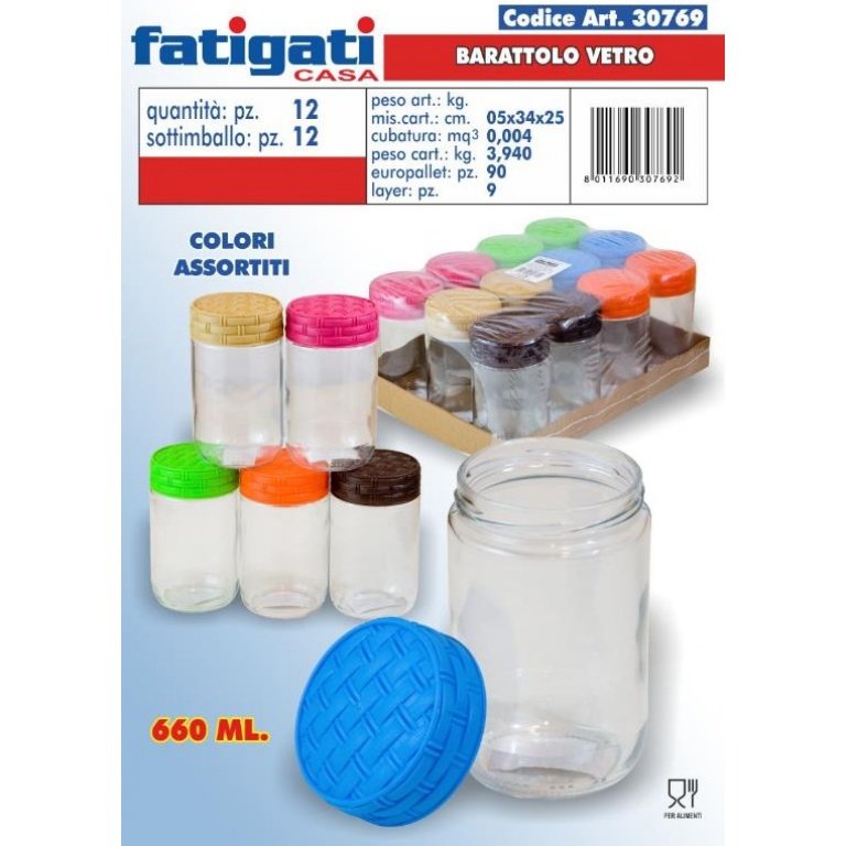 Fatigati Barattolo Vetro 600ml Rattan (30769)