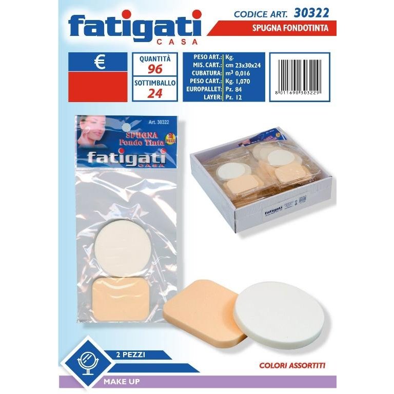 Fatigati Spugna Fondotinta x 2 (30322)