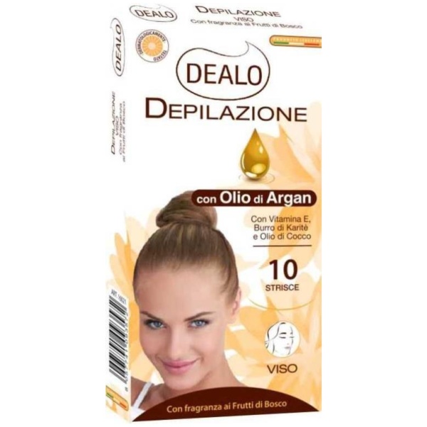 Dealo Strisce Depilazione Viso x 10 Argan