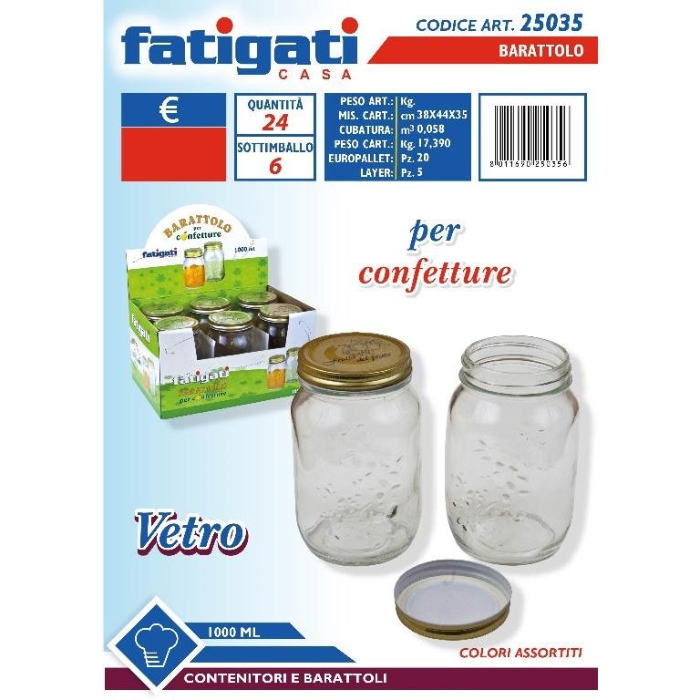 Fatigati Barattoli Confetture 1000ml (25035)