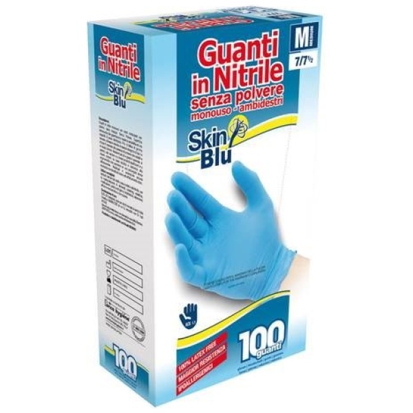 Smilex Guanti Nitrile Skin Blu x 100 M