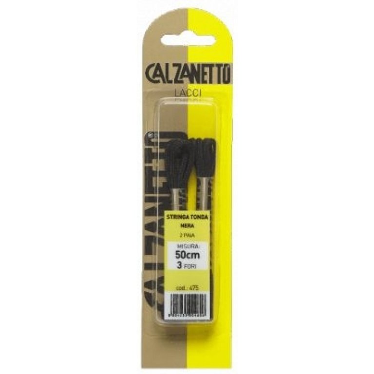 Calzanetto Stringhe Tonde 50cm Nero da 2