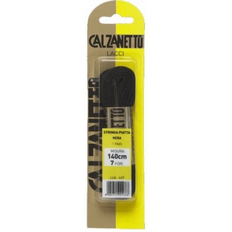 Calzanetto Stringa Piatta 140cm Nera