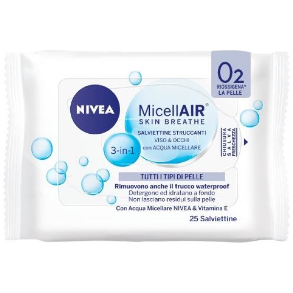 Nivea Salviette Struccanti x 25 Acqua Micellare