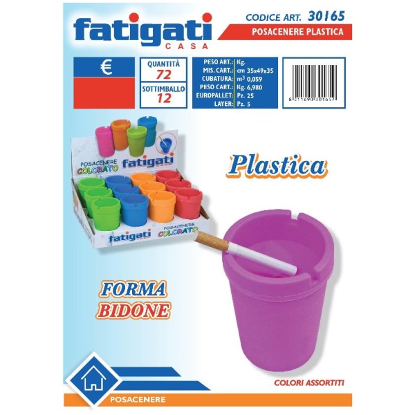 Fatigati Posacenere Bidone Colorato (30165)