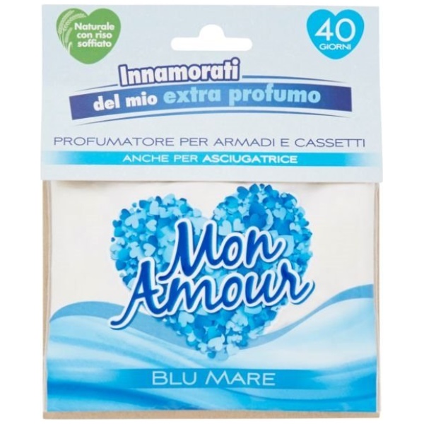 Mon Amour Profumatore Blu Mare Armadi Cassetti Asciugatrice