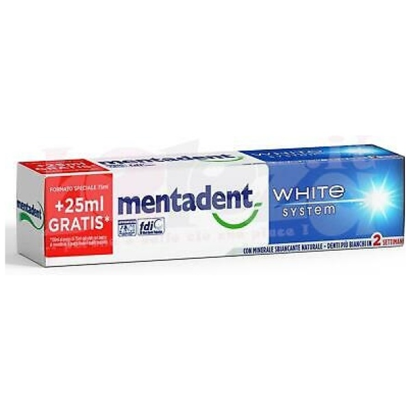 Mentadent Dentifricio 100ml White System