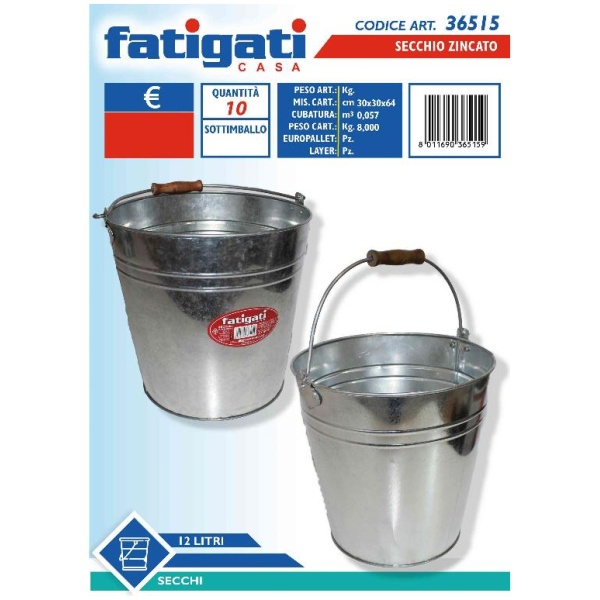 Fatigati Secchio Zincato 12lt. (36515)