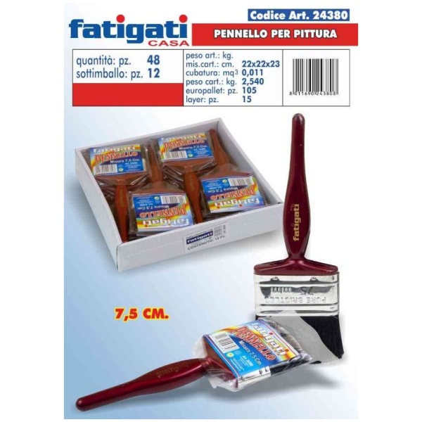 Fatigati Pennello Pittura 7,5cm. (24380)