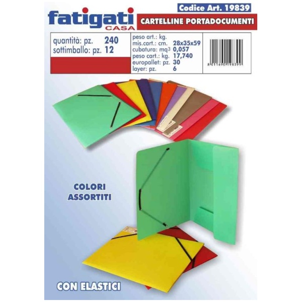 Fatigati Cartellina Portadocumenti con Elastici (19839)