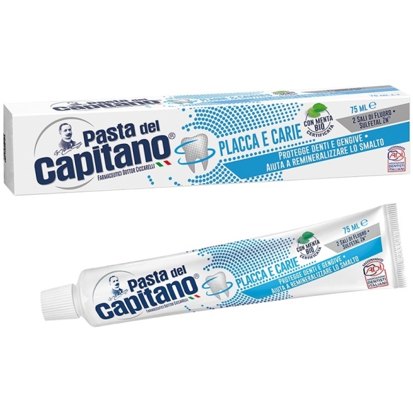 Pasta del Capitano Dentifricio 100ml Placca e Carie Menta Bio