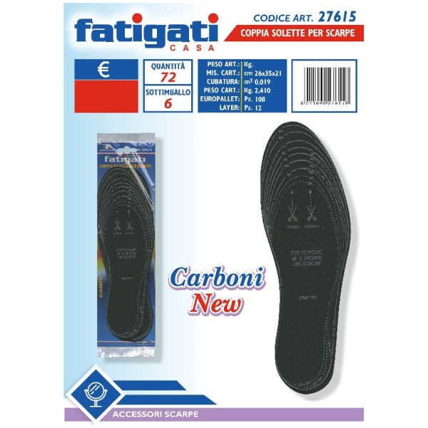 Fatigati Coppia Solette Scarpe Carboni (27615)