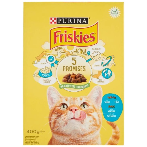 Friskies Gatti Crocchette 400gr Tonno e Verdure