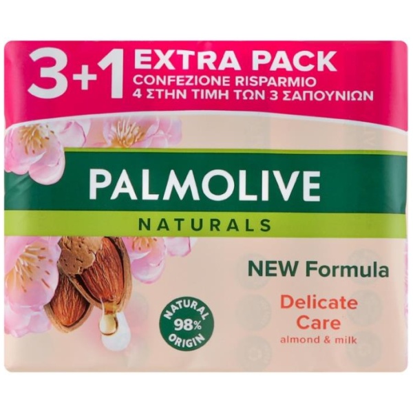 Palmolive Naturals Sapone 90gr x 3+1 Delicate Care