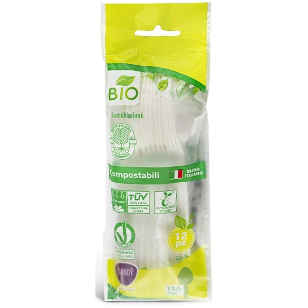 Clendy Bio Cucchiaini Compostabili x 12