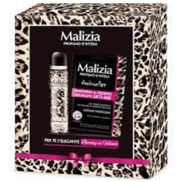 Malizia Kit Deo Animalier + Maschera Tessuto Anti-Age + Beauty