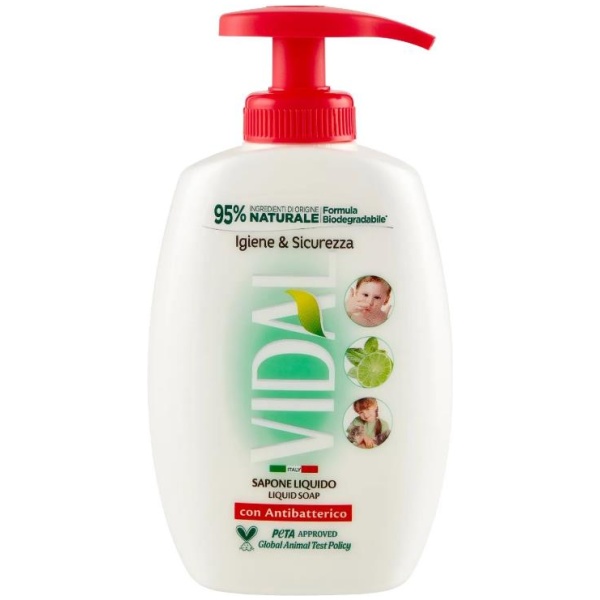 Vidal Sapone Liquido 300ml Antibatterico