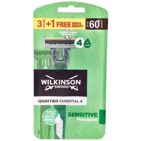 Wilkinson Quattro Essential  x 3+1 Sensitive