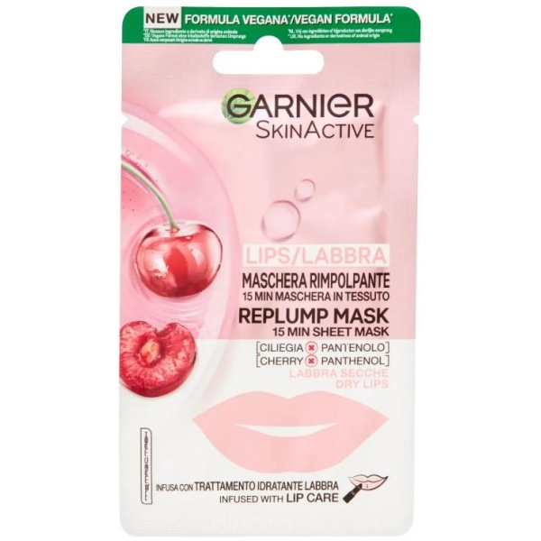 Garnier SkinActive Maschera Labbra Rimpolpante in Tessuto