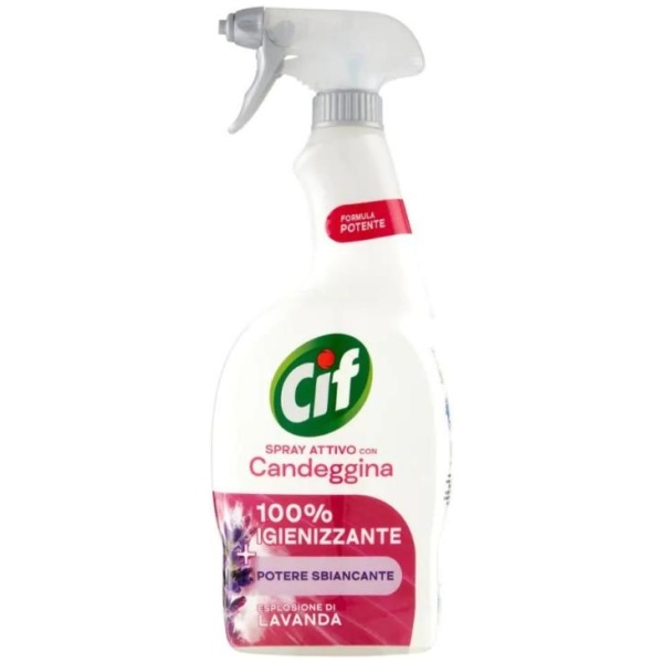 Cif Spray Attivo Candeggina 650ml Vapo Esplosione di Lavanda