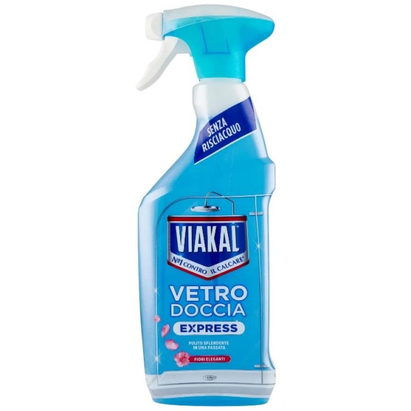 Viakal Spray 470ml Vetro Doccia Express Fiori Eleganti