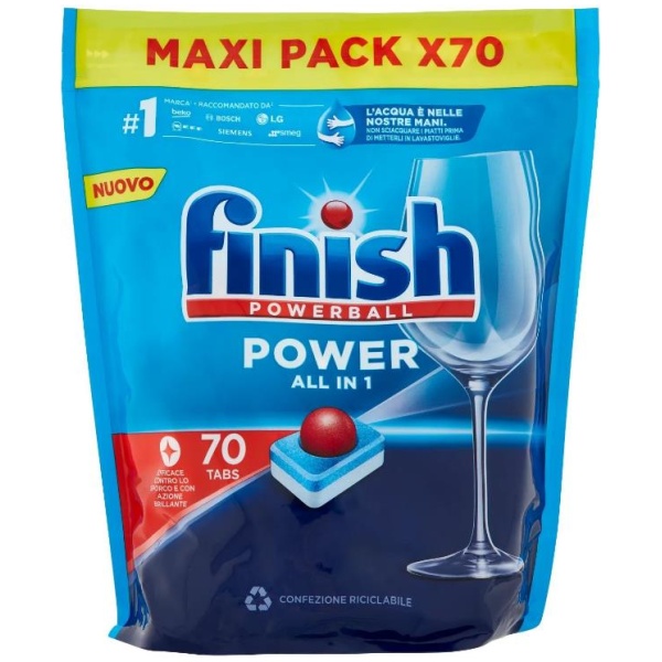 Finish PowerBall Power All In 1 x 70 Regolare