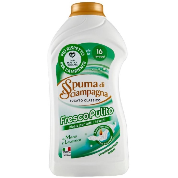 Spuma di Sciampagna Bucato 800ml Fresco Pulito