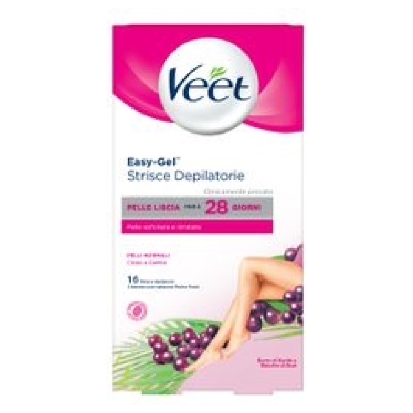 Veet Strisce Depilatorie Corpo x 16 Pelli Normali