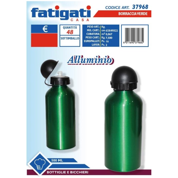 Fatigati Borraccia Alluminio Verde (37968)