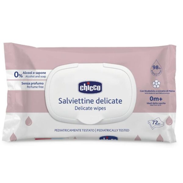 Chicco Salviettine Delicate x 72 Senza Profumo