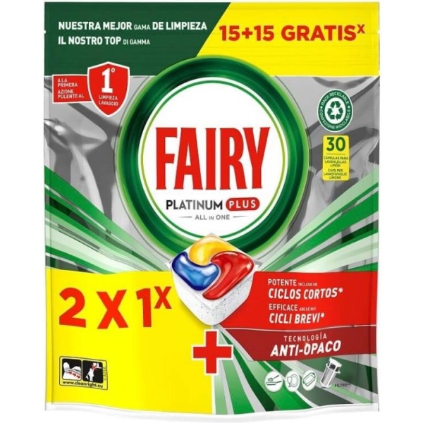 Fairy Platinum Plus All in One x 30 Limone